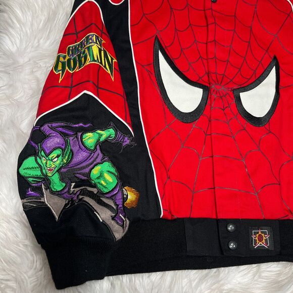 JH DESIGN YOUTH AMAZING SPIDERMAN JACKET SIZE 2XL 13-14 GREEN GOBLIN DR OCTOPUS - Picture 3 of 7